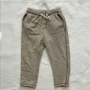 Zara Boy Knit Beige Sand Pant adjustable waist
